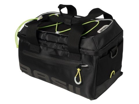 Torba na bagażnik BASIL MILES TRUNKBAG 7L, Universal Bridge System, 100% wodoodporna black lime (NEW)