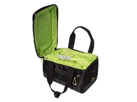 Torba na bagażnik BASIL MILES TRUNKBAG 7L, Universal Bridge System, 100% wodoodporna black lime (NEW)