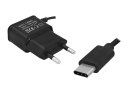Ładowarka sieciowa USB typ C 2100 mA czarna LXG261
