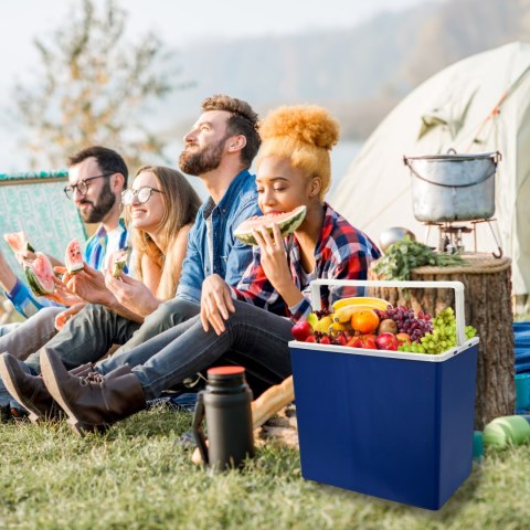 Lodówka samochodowa elektryczna 30L KAMAI ICEGO, zasilanie 12-230V, szara