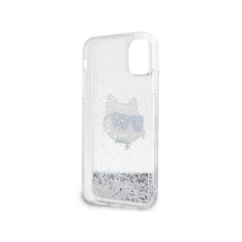 Karl Lagerfeld Liquid Glitter NFT Choupette Head - Etui iPhone 11 (srebrny)