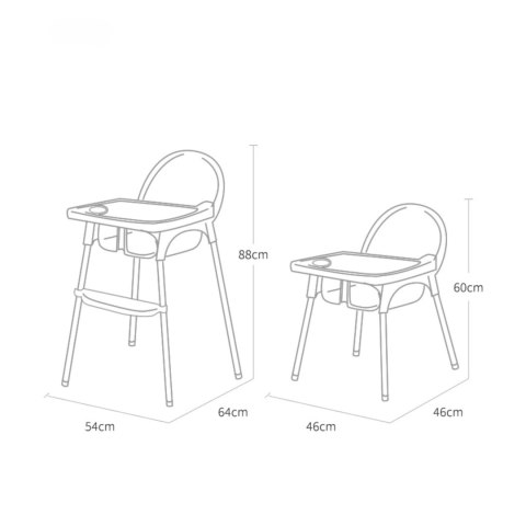 Krzesełko do karmienia regulowane - białe