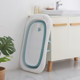Silikonowa, składana wanienka dla niemowląt - niebieska