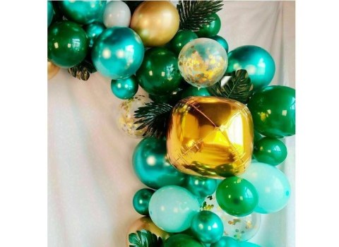 Duża girlanda balonowa 142 balony- zielona