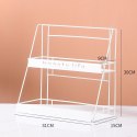 Metalowa, dwupoziomowa półka styl LOFT na kosmetyki BEAUTY LIFE - biała