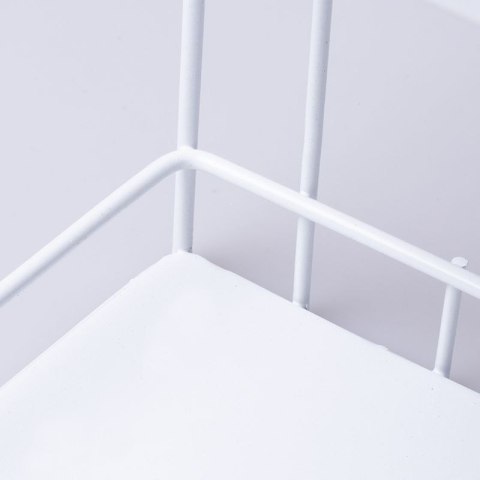 Metalowa, dwupoziomowa półka styl LOFT na kosmetyki BEAUTY LIFE - biała