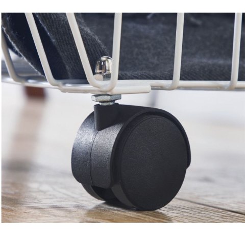 Regał druciany, kosze na kółkach - pięciopoziomowy, czarny