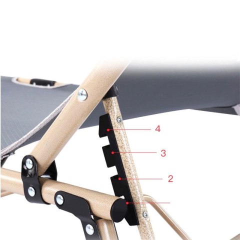 Składane łóżko turystyczne BIZNESOWE, polowe, kanadyjka PREMIUM 75 cm - kolor szary