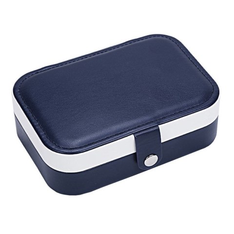 Szkatułka, kuferek LELANI na biżuterię Premium - granatowa