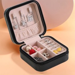 Szkatułka, kuferek LELANI na biżuterię, organizer Premium - czarna