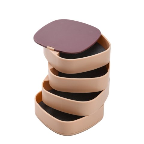 Wielopoziomowa szkatułka na biżuterię Premium - różowa