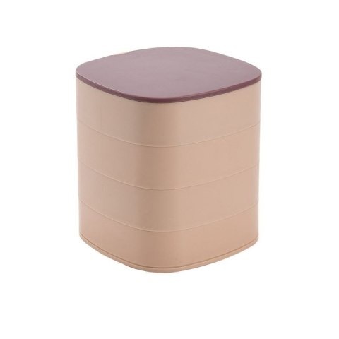 Wielopoziomowa szkatułka na biżuterię Premium - różowa