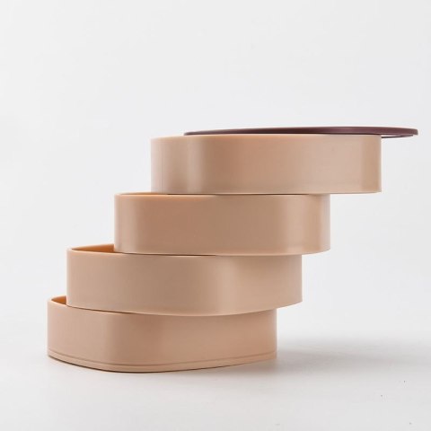 Wielopoziomowa szkatułka na biżuterię, organizer Premium - niebieska