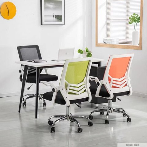 Ergonomiczny obrotowy fotel biurowy, krzesło z siatki- czarny