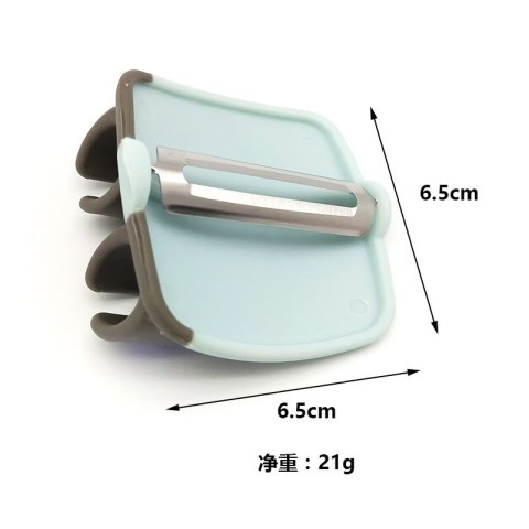 Obieraczka do warzyw i owoców z uchwytem na palce - czarno niebieska