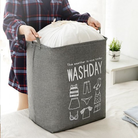 Kosz na pranie / pojemnik na bieliznę - różowy