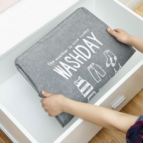 Kosz na pranie / pojemnik na bieliznę - różowy