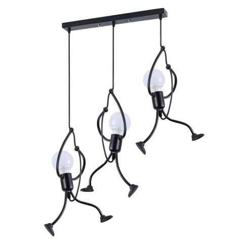 Lampa sufitowa Loft - czarna, ludziki Humanoid LED typ.III