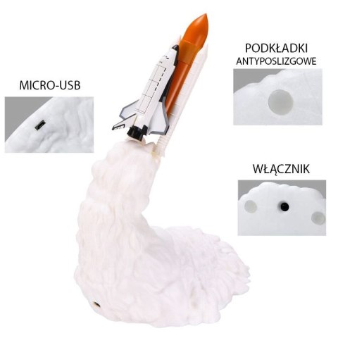 Lampka nocna, startująca rakieta NASA II