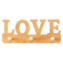 Modny wieszak drewniany Love