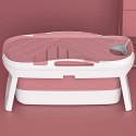 Składana wanna do kąpieli z pokrywą - różowa
