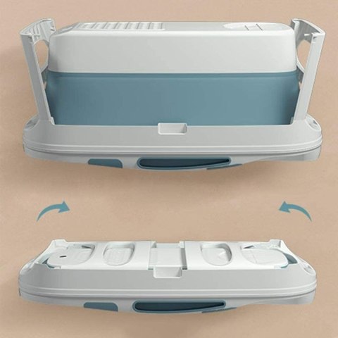 Składana wanna do kąpieli z pokrywą - różowa