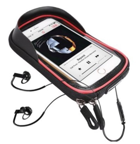 Torba rowerowa z etui na telefon/ Sakwa rowerowa B-SOUL — czerwona