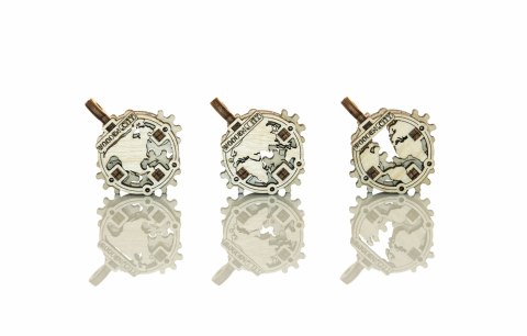 Drewniane Puzzle 3D - Kontynenty