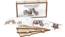 Drewniane Puzzle 3D - Motocykl Chopper