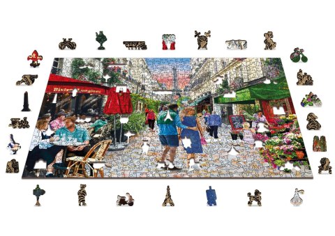 Drewniane Puzzle z figurkami - Bistro w Paryżu, 750 elementów
