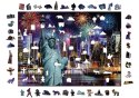 Drewniane Puzzle z figurkami - Nowy Jork nocą rozm. XL, 1000 elementów