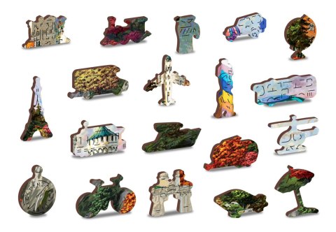 Drewniane Puzzle z figurkami - Zamek Neuschwanstein, 1010 elementów