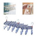 Praktyczny składany wieszak suszarka na ubrania z klipsami, 29 klipsów, ciemnoniebieski