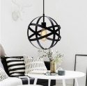 Lampa wisząca Loft, Industrialna - kula, czarna