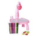 Wielofunkcyjny projektor / rzutnik do nauki rysowania - różowa żyrafa