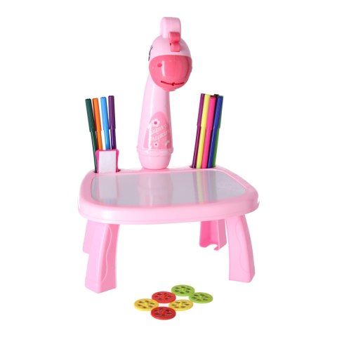 Wielofunkcyjny projektor / rzutnik do nauki rysowania - różowa żyrafa