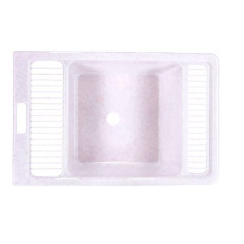 Miska na wannę z korkiem, POLSKI PRODUKT - biała