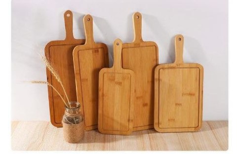 Drewniana deska do pizzy - prostokątna, mała