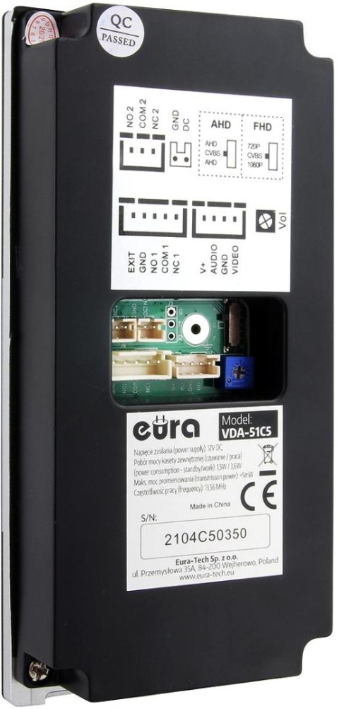 WIDEODOMOFON EURA VDP-99C5 biały, WiFi, RFID, TUYA