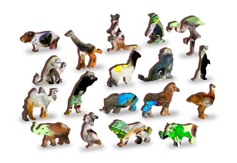 Drewniane Puzzle z figurkami - Wesołe Selfie-Misie rozm. XL, 1010 elementów