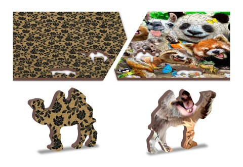 Drewniane Puzzle z figurkami - Wesołe Selfie-Misie rozm. XL, 1010 elementów