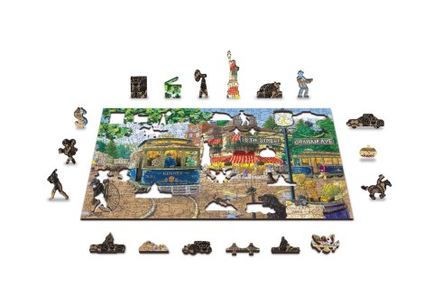 Drewniane Puzzle z figurkami - Wiktoriańska ulica rozm. XL, 1010 elementów