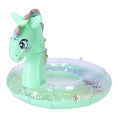 Koło dmuchane dla dzieci do pływania 70 cm - jednorożec, zielony