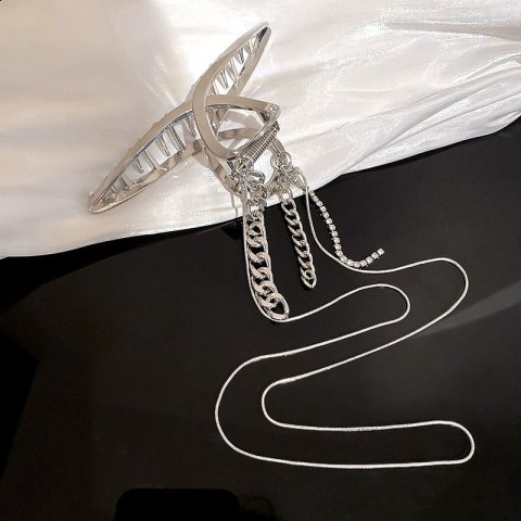 Łańcuszek Blasku - Ozdobna Spinka, Klamra do Włosów Srebrna