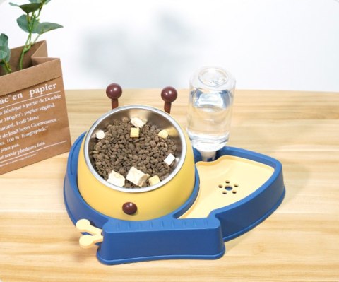 Miska AquaPet 2w1 - Automatyczny Dozownik Wody dla Psa i Kota (Niebieska)