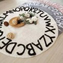 Okrągły dywan, antypoślizgowy 80 x 80 cm - wzór Alfabet