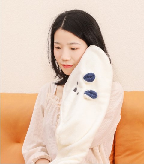 Superchłonny ręcznik do włosów, turban do włosów - beżowy