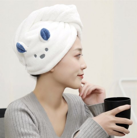 Superchłonny ręcznik do włosów, turban do włosów - beżowy