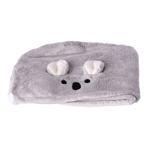 Superchłonny ręcznik do włosów, turban do włosów - szary