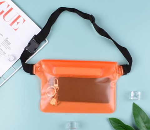 Wodoodporne nerka, saszetka na pasku - pomarańczowa